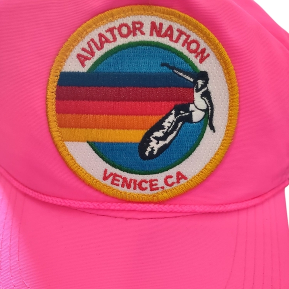 Aviator Nation Signature Vintage Nylon Trucker Hat Venice, CA Patch NEW - Picture 8 of 8
